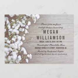 Invitación Ducha nupcial Rústica de la respiración del bebé