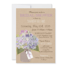 Ducha nupcial rústica del Hydrangea del tarro de