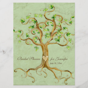 Invitación Ducha nupcial sabia Antiqued raíces del árbol del