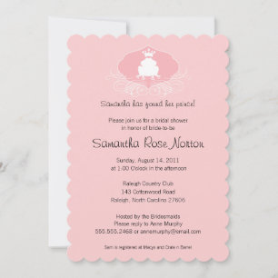 Invitación Ducha nupcial temática de la rana príncipe