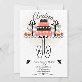 Invitación Ducha nupcial, tortas deliciosas