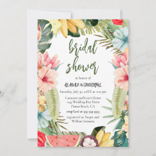 Invitación Ducha nupcial tropical floral