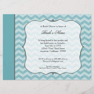 Invitación Ducha nupcial verde azulada del marco del soporte