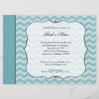 Invitación Ducha nupcial verde azulada del marco del soporte