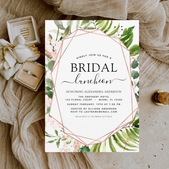 Invitación Ducha nupcial Verde luncheon Eucalyptus (Subido por el creador)