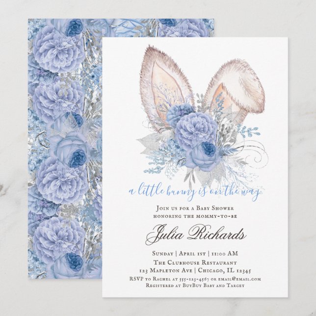 Invitación Ducha para bebé de Semana Santa neutral de género (Anverso / Reverso)