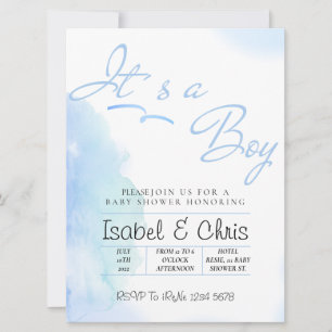 Invitación Ducha para bebé, marco moderno