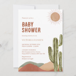 Invitación Ducha para bebé niño del desierto Suroeste de Ariz