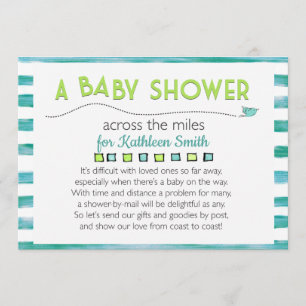 Invitación Ducha para bebés a lo largo de las millas
