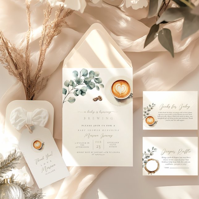 Invitación Ducha para bebes de café (Subido por el creador)