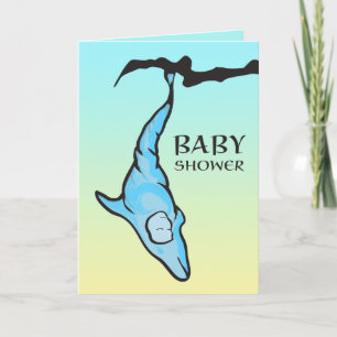 Invitación ducha para bebés (delfín coco)