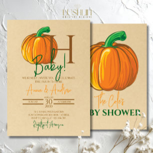 Invitación Ducha para futuros padres Oh Baby Pumpkin Baby