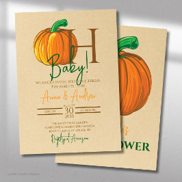 Invitación Ducha para futuros padres Oh Baby Pumpkin Baby