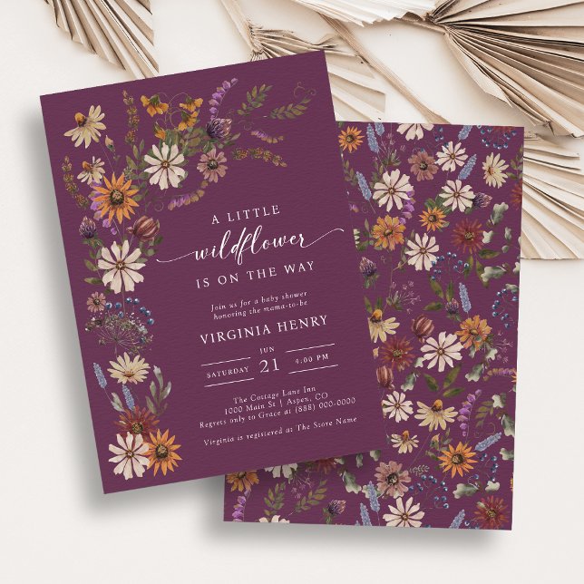 Invitación Ducha para niños de Borgoña (Burgundy Baby Shower Invitation
)