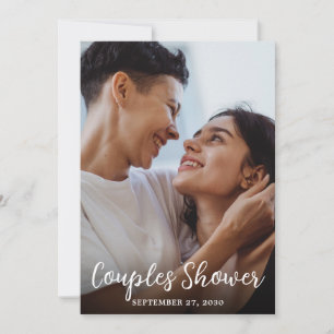 Invitación Ducha para parejas LGBTQ con foto moderna