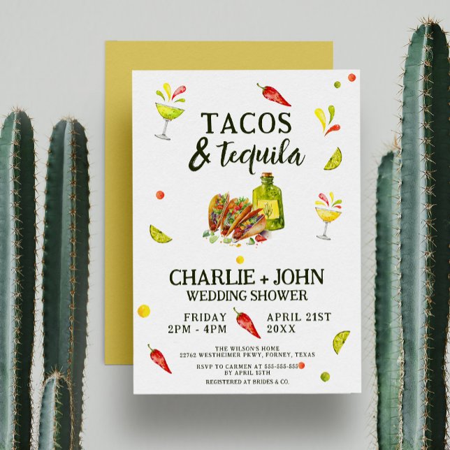 Invitación Ducha para parejas tropicales de verano de Tacos y (Subido por el creador)