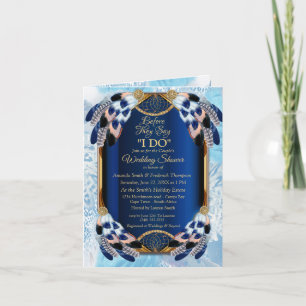 Invitación Ducha Pareja Exótica Blue Dream Catcher
