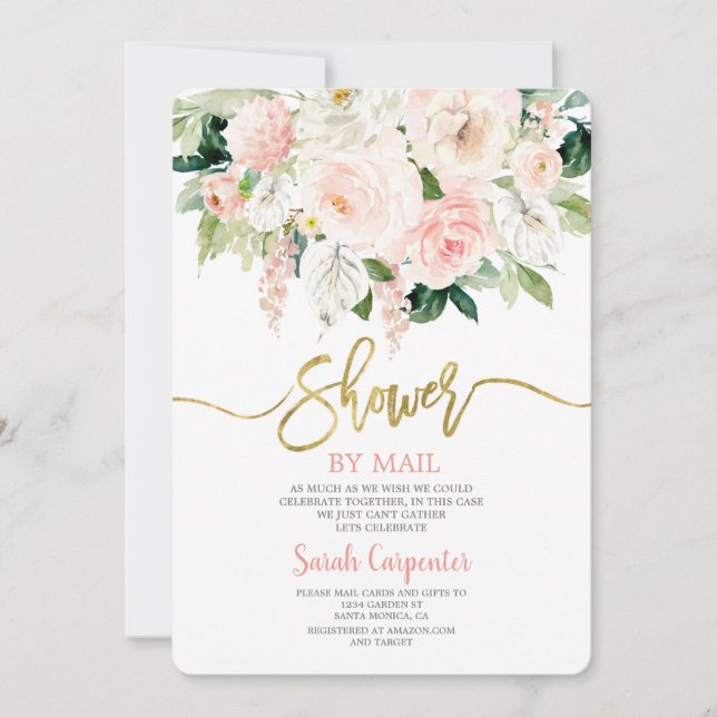 Invitación Ducha por chica de correo (Anverso)