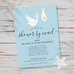 Invitación Ducha Por Correo A Distancia Sprinkle Azul