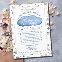 Ducha por correo de lluvia Cloud Birday Card Showe
