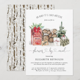 Invitación Ducha por correo Ducha de bebé de Navidad de inv