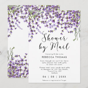 Invitación ducha por correo lavender ducha de novia