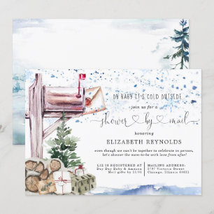 Invitación Ducha por correo  Navidades de invierno Baby Showe