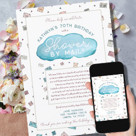 Invitación Ducha por correo Rain Cloud Card Shower