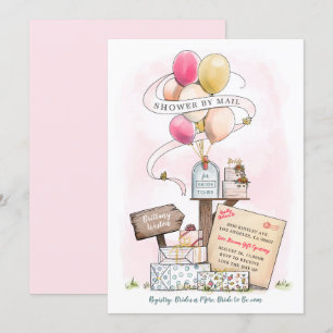 Invitación Ducha Por Correo Virtual Brillante Shower Buzón