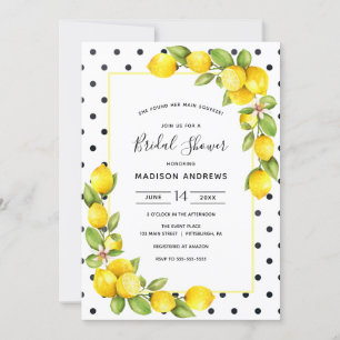 Invitación Ducha principal de brigada con limón