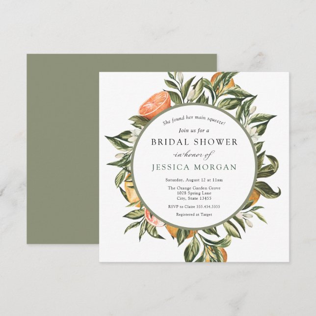 Invitación Ducha principal de la brisa (Anverso / Reverso)
