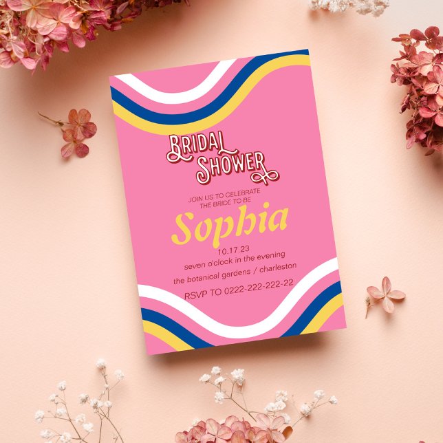 Invitación DUCHA RETRO groovy hippie BRIDAL DE LOS AÑOS 70 (Subido por el creador)