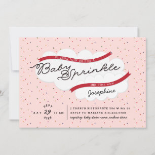 Invitación Ducha rociada de bebé rosa