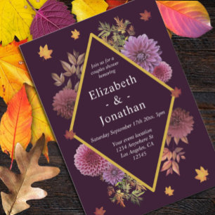 Invitación Ducha romántica otoñal de Dahlia