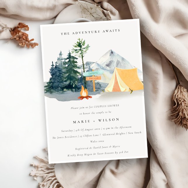 Invitación Ducha Rusa de Parejas de Montaña Camping Pine Wood (Subido por el creador)