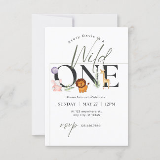 Invitación ducha salvaje de bebé safari