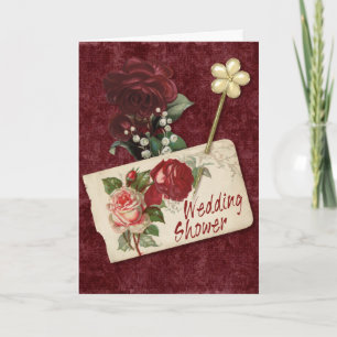 Invitación Ducha subió vintage de la boda
