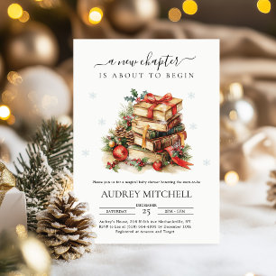Invitación Ducha temática de libro de cuentos de Navidad