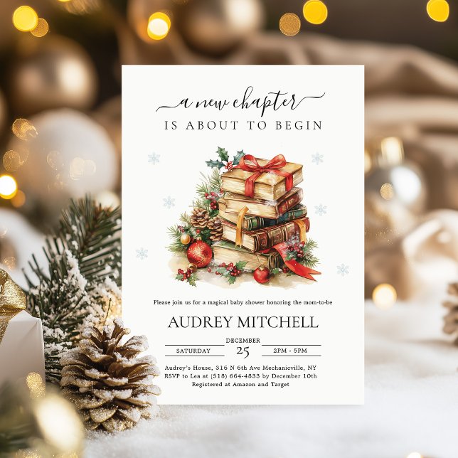 Invitación Ducha temática del libro de historias de navidades (Subido por el creador)