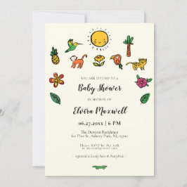 Invitación Ducha tropical dulce para bebés