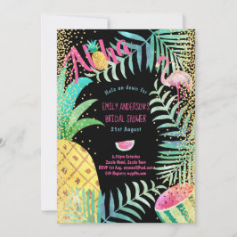 Invitación Ducha tropical hawaiana luau para novias
