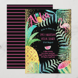 Invitación Ducha tropical hawaiana luau para novias