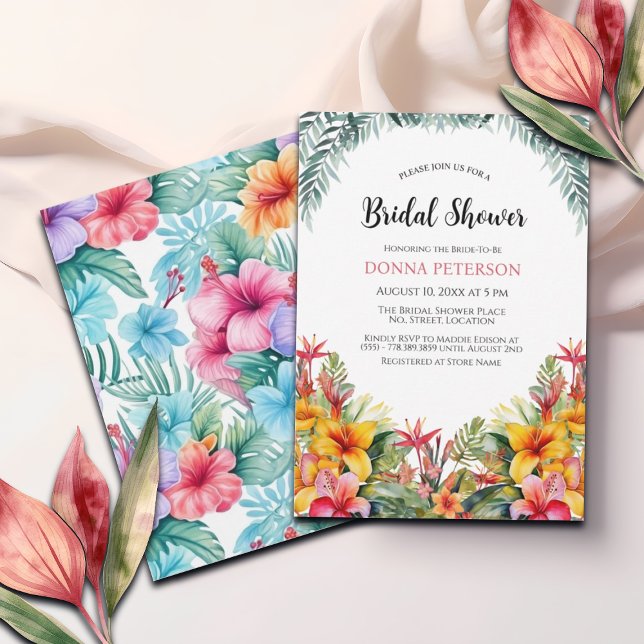 Invitación Ducha tropical luau hawaiana para novias (Subido por el creador)