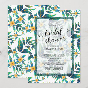 Invitación Ducha tropical nupcial Hibiscus floral