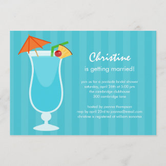 Invitación Ducha tropical para novias o fiesta para la solter