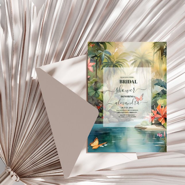 Invitación Ducha tropical tropical colorida (Subido por el creador)