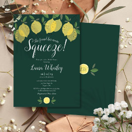 Invitación Ducha verde de novia de la esmeralda principal