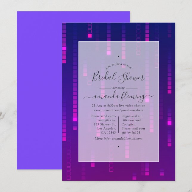 Invitación Ducha virtual (Anverso / Reverso)