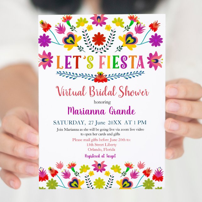 Invitación Ducha virtual de novias de Fiesta Floral (Subido por el creador)