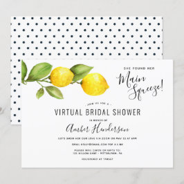 Invitación Ducha virtual de novias sobre la congelación princ